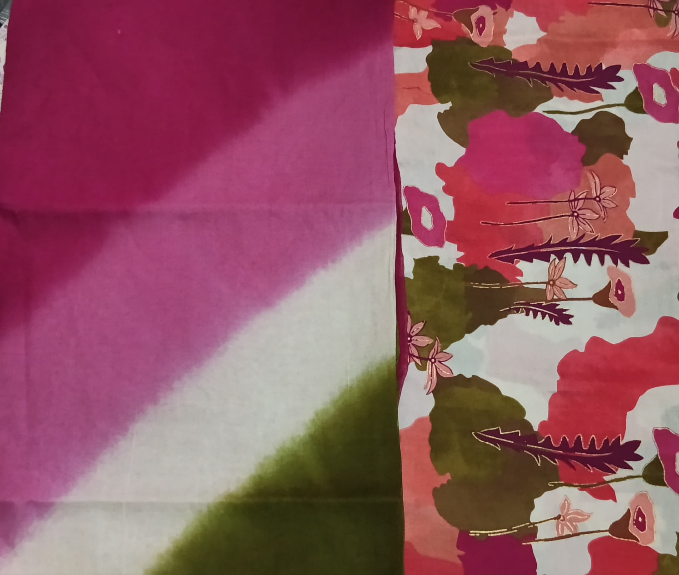 Gelatin fabric with cotton lheriya odhana