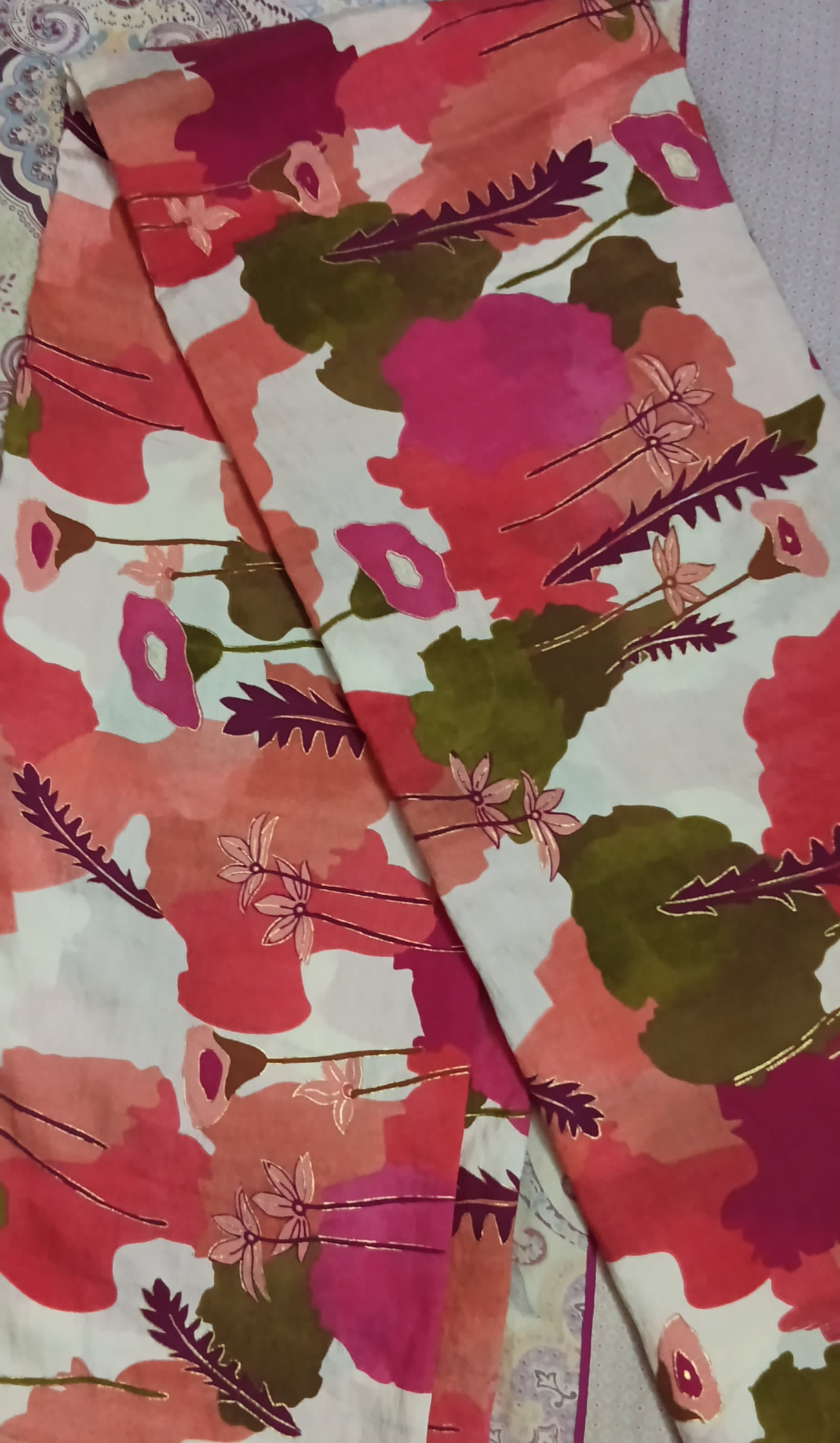 Gelatin fabric with cotton lheriya odhana