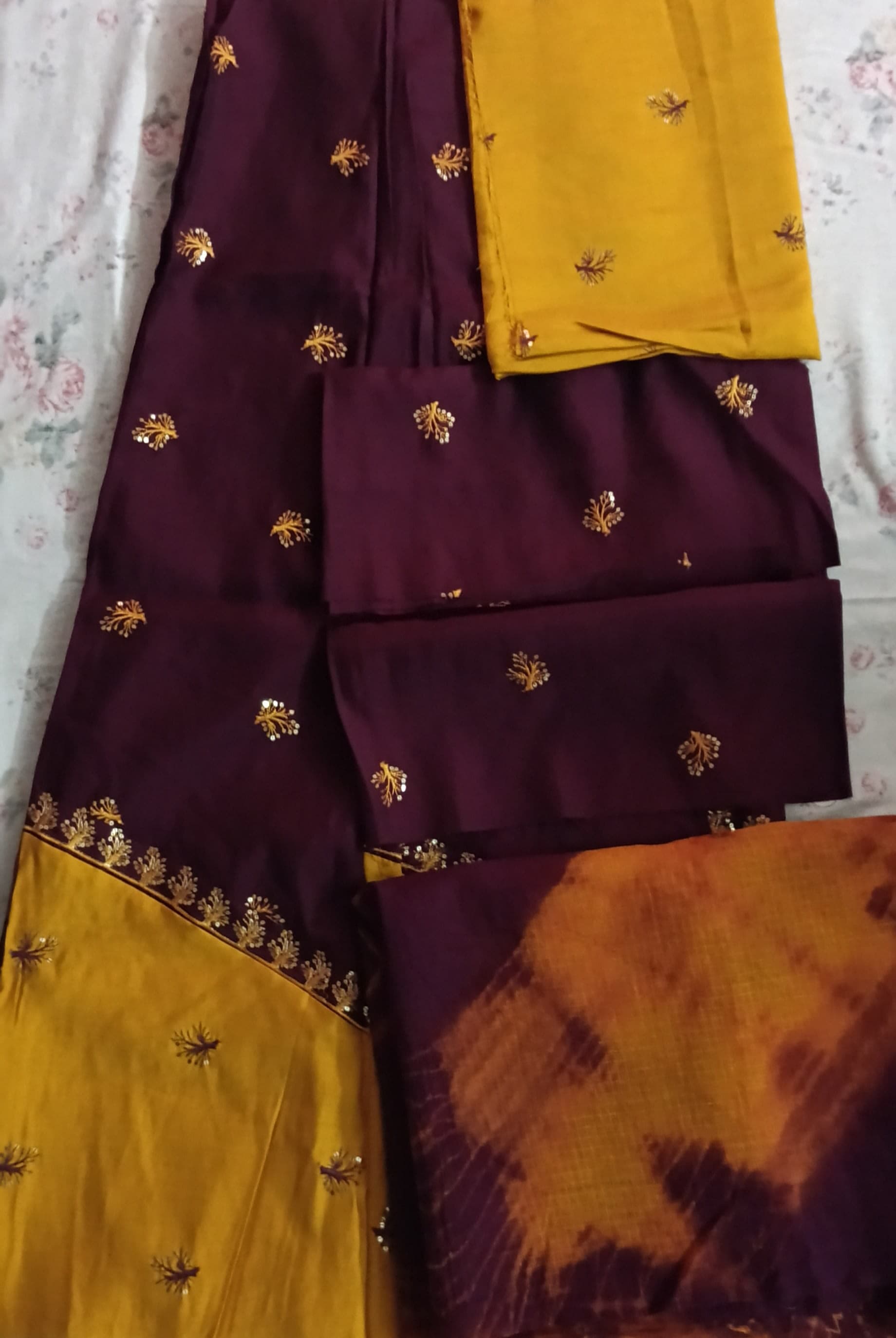 Rajasthani jaam Silk yellow dress